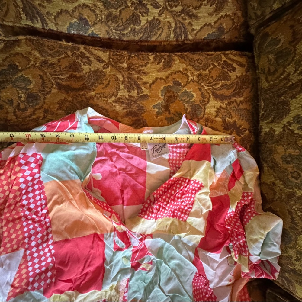 Colorful Patchwork Button Up Shirt - image 7